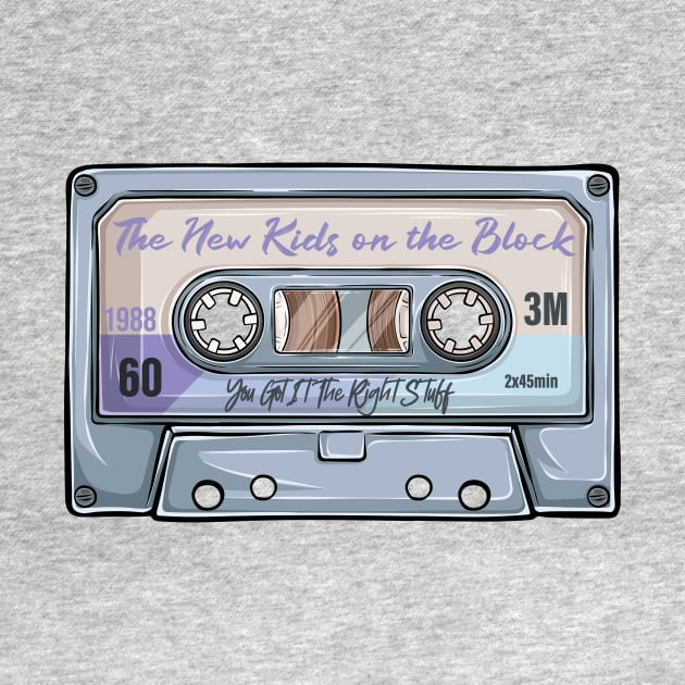 The New Kids on The Block Vintage Classic Cassette Tape by PowelCastStudio